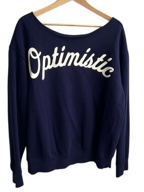 Goodfellow & Co. Optimistic Graphic Sweatshirt Medium Navy